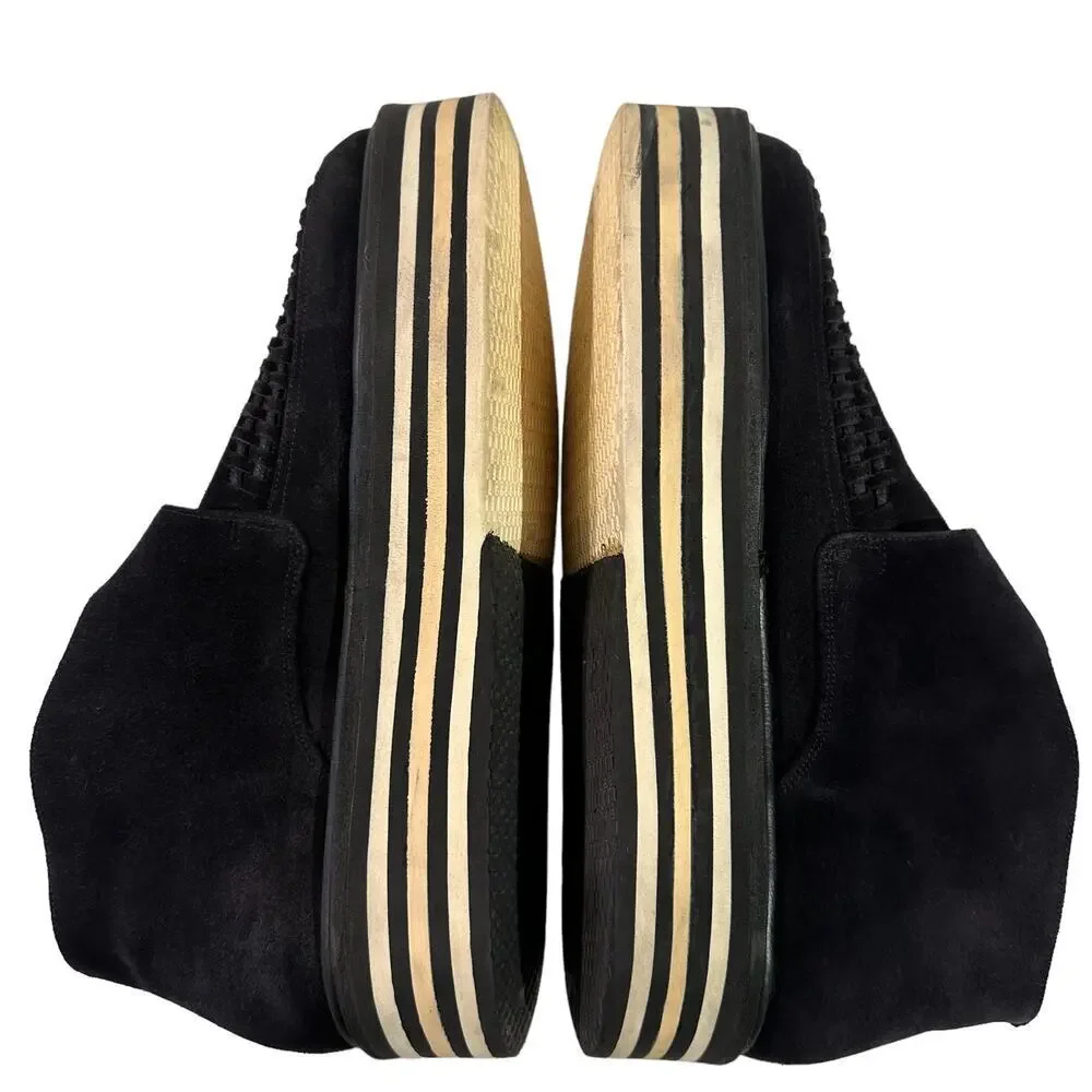 RARE Saint Laurent Paris Munkstrap Striped Platform Creepers Size 41-8